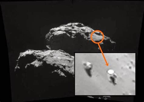 Strange Shining Object Near Comet 67p Churyumov Gerasimenko