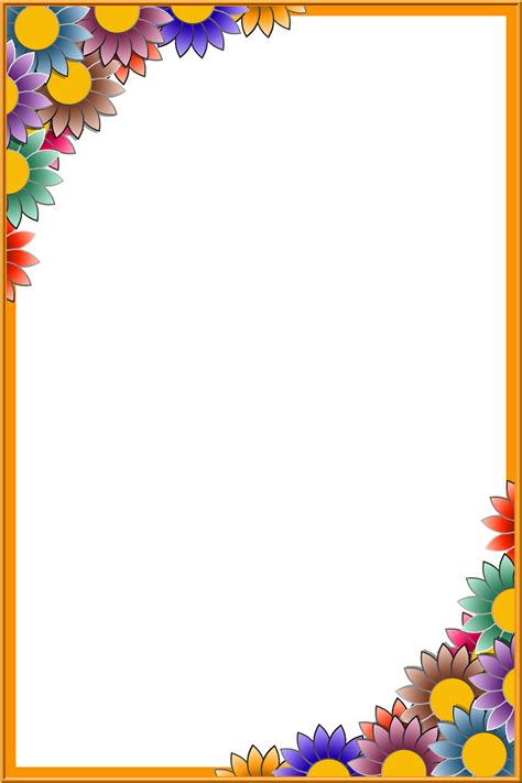 Frame Png Colorful Borders Design Clip Art Frames Borders Floral Border Design