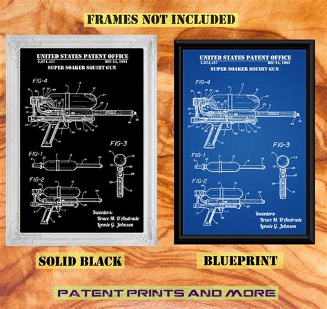 Super Soaker Poster Squirt Gun Patent Gun Poster Water Gun Etsy