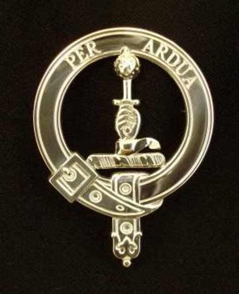 Macintyre Scottish Clan Crest Badge In Solid Sterling Or 14k Gold Etsy