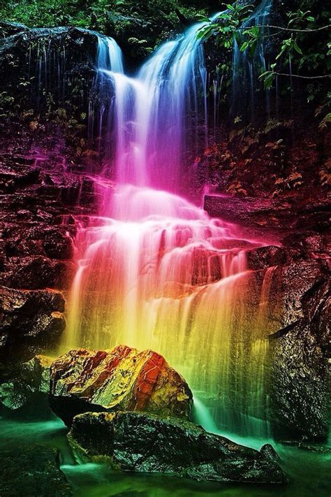 Colorfulwaterfall Wallpapers Pinterest