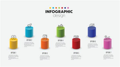 Vector Cilíndrico Cronograma Para Infografía Modelo Para Diagramas