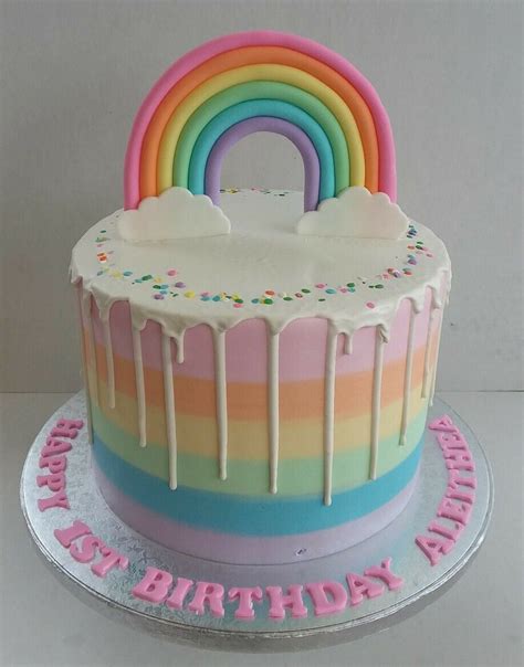 Pin By Zikra Shaikh On Cake In Rainbow Birthday Cake Birthday