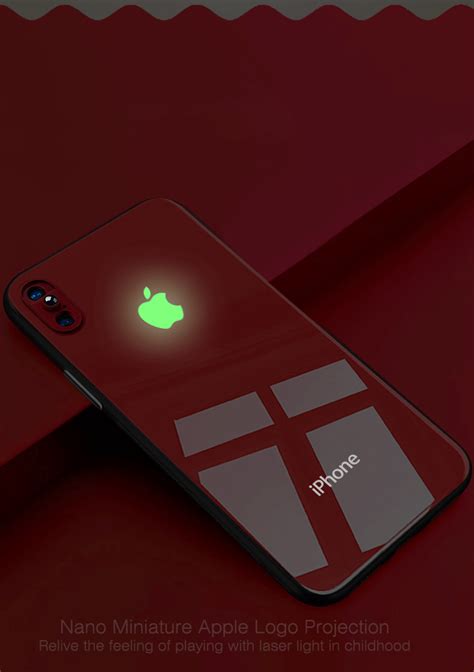 Vaku Apple Iphone Xs Max 3d Logo Projector Radium Glow Led Case Back