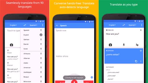 You can translate text, handwriting, photos, and speech in over 100 languages with the google translate app. Tap To Translate feature in Google Translate for Android ...