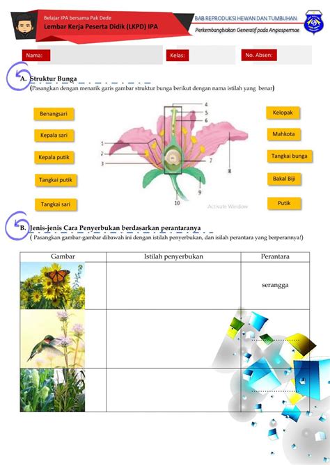 Lkpd Perkembangbiakan Generatif Pada Tumbuhan Worksheet Riset