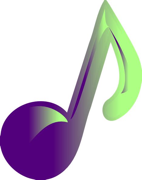 Green Music Note Clipart Clipart Suggest