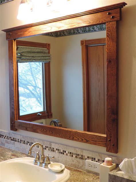 How To Diy Upgrade Your Bathroom Mirror With A Stained Wood Frame Artofit