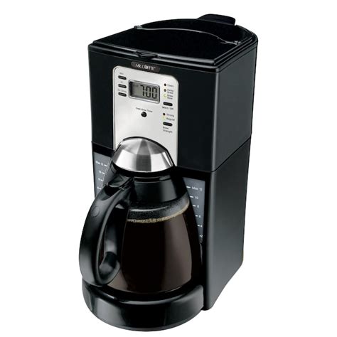 Mr Coffee 12 Cup Black With Chrome Accents Drip Coffee Maker In The