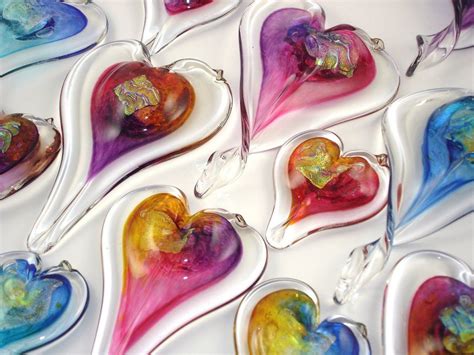 Medium Hearts Luke Adams Glass Fused Glass Jewelry Fused Glass Art