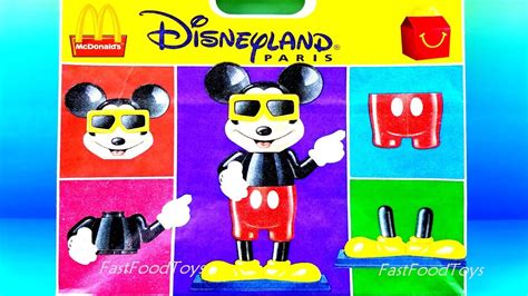 Mcdonalds Disney Build A Mickey Mouse Happy Meal Toys Bag Disneyland
