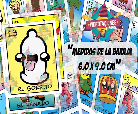 Lotería Mexicana Animada Imprimible 4x4 50 Cartas C Baraja Meses sin