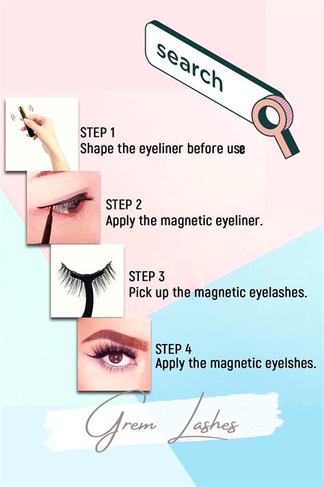 steps how to use the magnetic eyelash