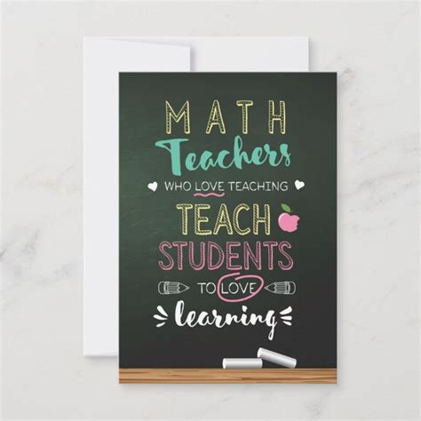 Math Teachers Who Love Teaching Thank You Card Zazzle Com