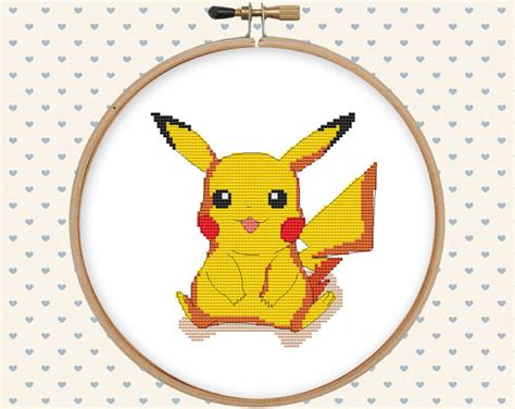 Pokemon Cross Stitch Pattern Pikachu Cross Stitch Pokemon