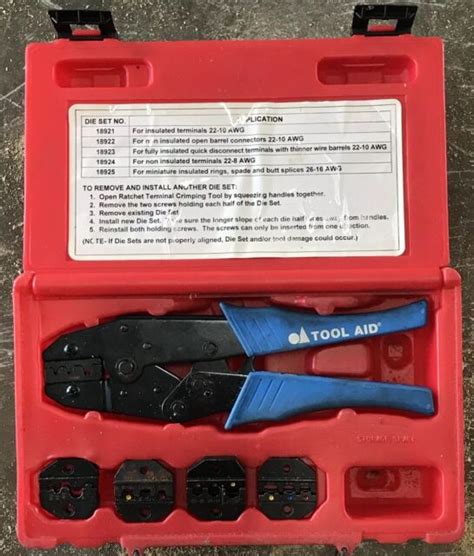 Tool Aid Ratcheting Terminal Crimping Kit 18920 Ebay