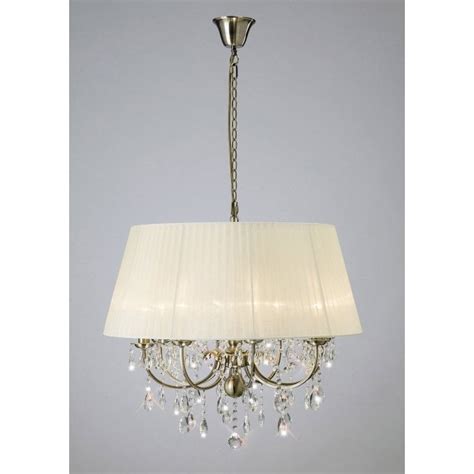 Diyas Lighting Il30057cr Olivia 8 Light Pendant In Antique Brass With