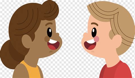 Girl And Boy Illustration Child Youth Happy Talking Kids Love