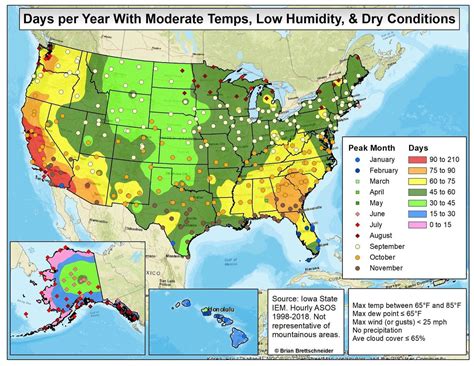 Humidity Map Of The United States Map Of The United States