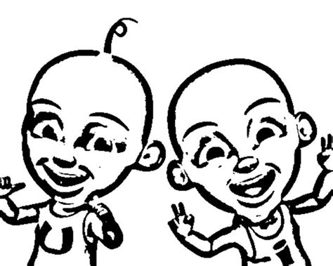 Upin And Ipin Coloring Page Coloring Home