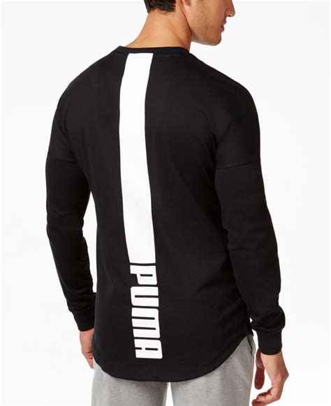 Lyst Puma Mens Long Sleeve T Shirt In Black For Men