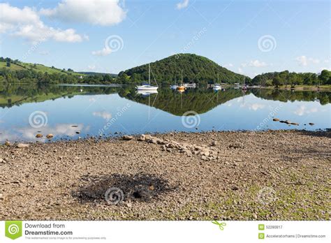 Bbq Ashes By Beautiful Lake On Calm Idyllic Summer Morning With Cloud