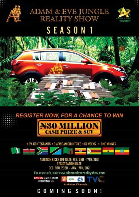 New Reality Tv Show Adam And Eve N30m New Suv Up For Grabs