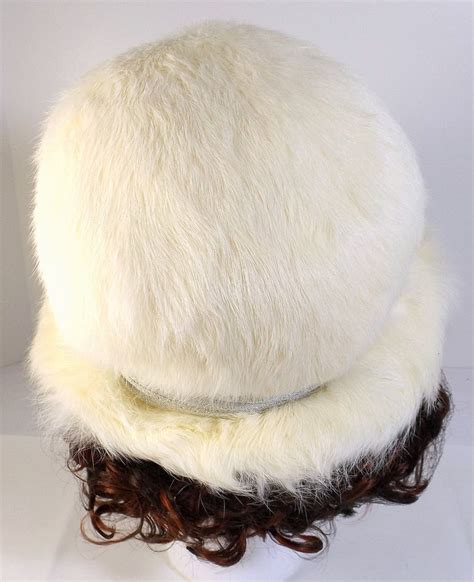 Christine Original Jeweled White Rabbit Fur Hat Etsy