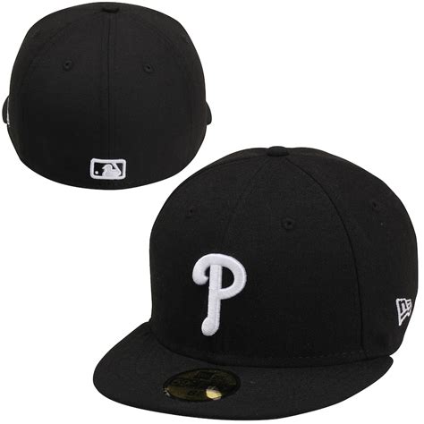 Mens Philadelphia Phillies New Era Black League Basic 59fifty Fitted Hat