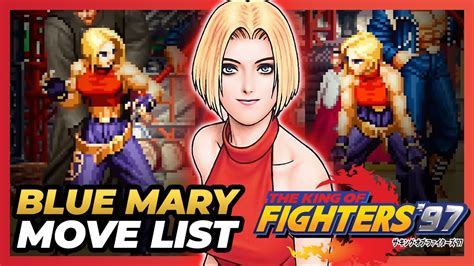 blue mary move list the king of fighters 97 kof97 youtube