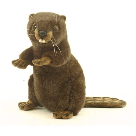 Hansa Upright Beaver Plush Teddy Bear Stuffed Animal Plush Animals