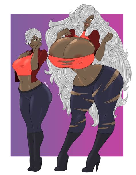 Rule 34 Ass Expansion Before And After Bimbo Bimbofication Breast Expansion Dark Skinned