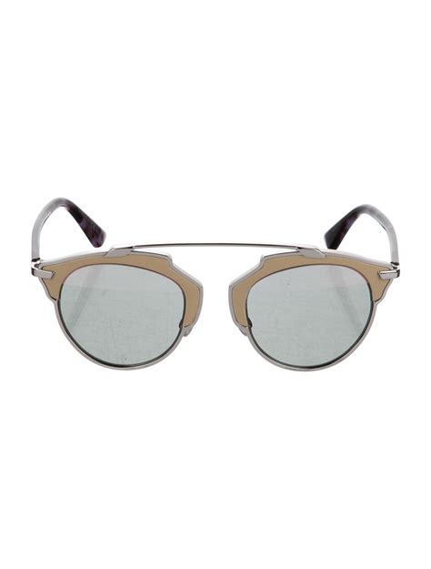 Christian Dior Aviator Mirrored Sunglasses Silver Sunglasses