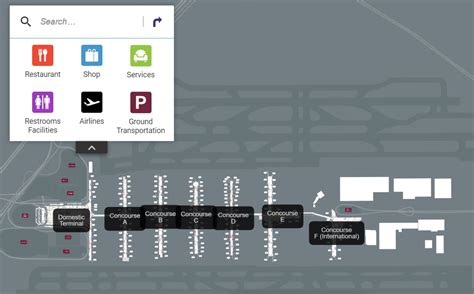 Atlanta Airport Map Southwest Airlines Terminal Hartsfield Jackson