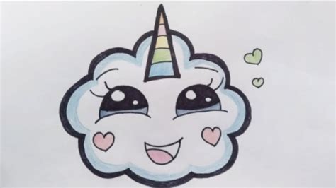 How To Draw A Super Cute Cloud Unicorn Drawing Tv Youtube
