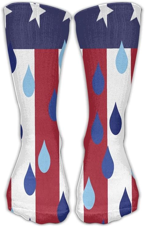 Jadetian American Flag Raindrops Unisex Athletic Breathable
