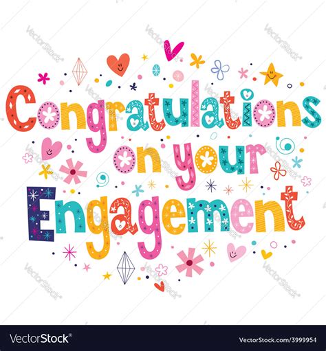 Congratulations On Your Engagement Card Royalty Free Vector