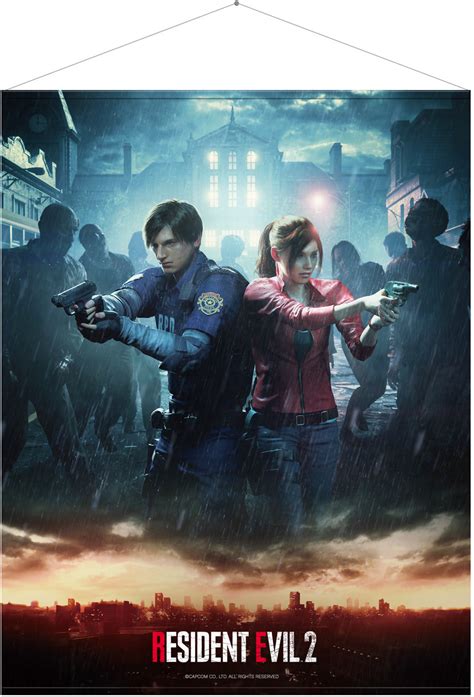 Resident Evil 2 Leon And Claire Wallscroll The Gaming Shelf