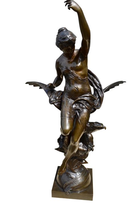 Bronze Statue Of Hebe And The Eagle Of Jupiter By Emile Louis Picault At 1stdibs