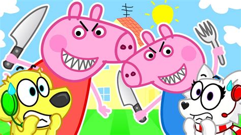 Evil Peppa Pig Is Hungry Run Roblox Hungry Pig Survival Youtube