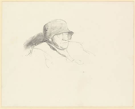 Jamie Wyeth Portrait Of Andrew Wyeth In A German Helmet Drawings