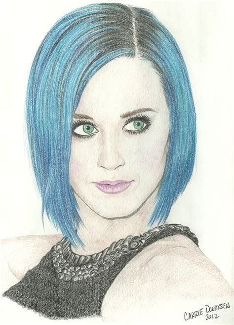 Katy Perry Drawing 3 Done In Colour Katy Perry Celebrity Art Katy