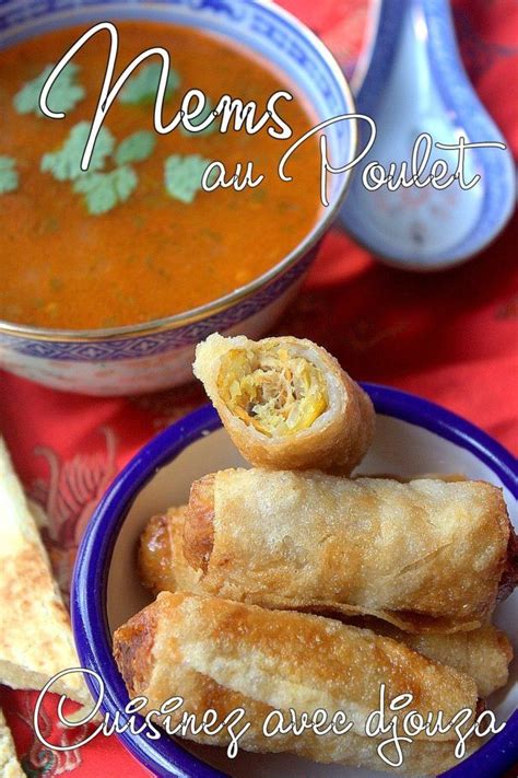 Nems au poulet et menthe facile et rapide à préparer