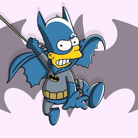 A Cartoon Character Dressed As Batman Flying Through The Air With A Bat