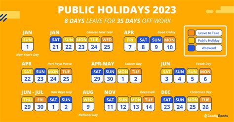 2023 Calendar With Holidays Singapore A Guide To Festivals And Events