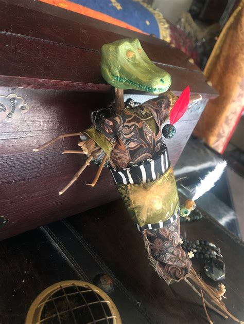 Handmade New Orleans Alligator Voodoo Doll Art Doll Etsy