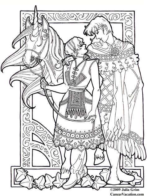 My finished pages so far in the romantic country coloring books by eriy. Fantasy coloring pages to download and print for free