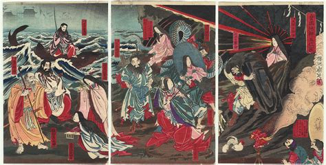 Fuji Arts Japanese Prints Shinto Deities 1880 By Chikanobu 1838 1912
