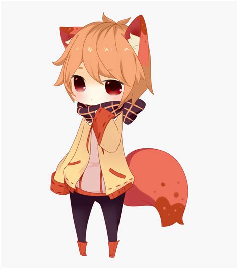 Cute Anime Boy Fox Hd Png Download Transparent Png