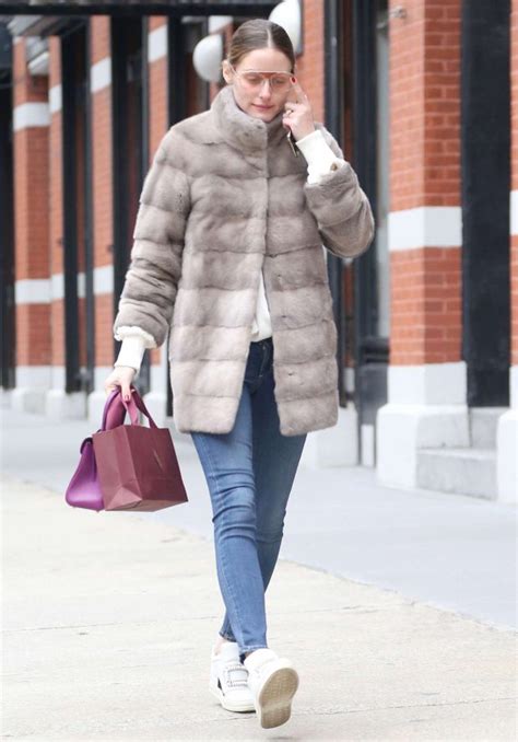 Olivia Palermo In Fur Coat Out In New York City Gotceleb